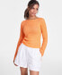 Women's Ribbed Tie-Hem Sweater, Created for Macy's