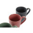 Фото #3 товара Набор из 4 кружек Mug DKD Home Decor Натуральный Розовый Белый Зеленый Темно-серый Керамика 160 ml
