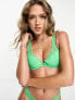 Boux Avenue Jodie padded plunge lace plunge bra in apple green