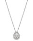 ფოტო #1 პროდუქტის Lab-Created Diamond Teardrop Halo Cluster Pendant Necklace (3/8 ct. t.w.) in Sterling Silver, 16" + 2" extender