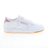 Reebok Club C 85 Womens White Leather Lace Up Lifestyle Sneakers Shoes