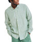 Фото #1 товара Men's Classic-Fit Long-Sleeve Button-Up Solid Linen Shirt