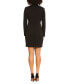 Фото #2 товара Women's Peak-Lapel Long-Sleeve Blazer Dress
