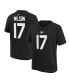 ფოტო #1 პროდუქტის Little Boys and Girls Garrett Wilson Black New York Jets Player Name and Number T-shirt