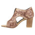 Фото #3 товара Roper Mika Embossed Open Toe Shooties Womens Brown Dress Casual 09-021-0946-3306