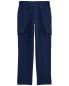 Kid Solid Fleece Pants - Navy 8