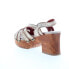Фото #6 товара Bed Stu Paulina F399011 Womens Beige Leather Hook & Loop Wedges Heels Shoes