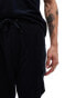 Brave Soul towelling co-ord cargo shorts in navy