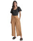 Фото #5 товара Women's High Rise Tie-Waist Wide Leg Pants