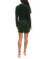 Anna Kay Jacquard Velvet Mini Dress Women's Green S