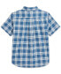 Toddler & Little Boys Plaid Cotton Short-Sleeve Shirt