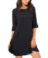 ფოტო #1 პროდუქტის Women's Pleated Ruffle-Trim 3/4-Sleeve Dress