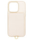 Women's Ivory Saffiano Leather iPhone 15 Pro Case