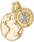 ფოტო #2 პროდუქტის 2-Pc. Set Globe & Compass Amulet Pendants in 14k Gold-Plated Sterling Silver, Created for Macy's