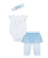 ფოტო #1 პროდუქტის Baby Girls Daisies Skegging Set with Headband