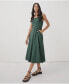 ფოტო #3 პროდუქტის Women's Organic Cotton Fit & Flare Midi Dress - Regular