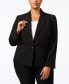 ფოტო #1 პროდუქტის Plus Size Crepe One-Button Blazer