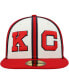 Фото #4 товара Men's Cream, Red Kansas City Monarchs Cooperstown Collection Turn Back The Clock 59FIFTY Fitted Hat