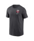 Фото #3 товара Men's Charcoal Minnesota Twins Logo Sketch Bar T-shirt