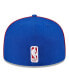 ფოტო #2 პროდუქტის Men's Royal Philadelphia 76ers Piped and Flocked 59Fifty Fitted Hat