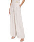 Фото #7 товара Women's Drapey Organza Belted Wide-Leg Pants