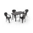 Садовые стулья Monoblock Capri от brand Set - модель 4 шт. Антрацит