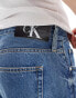 Фото #2 товара Calvin Klein Jeans loose straight jeans in dark wash