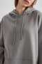 Фото #5 товара M3417AZ/GR453 Defacto Kadın Sweat LT.GREY