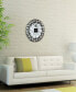 Haute Couture Frameless Free Floating Tempered Glass Round Graphic Wall Art, 20" x 20" x 0.2"
