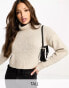 Фото #2 товара Brave Soul Tall high neck cropped jumper in biscuit