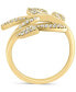 ფოტო #4 პროდუქტის EFFY® Diamond Vine Motif Bypass Ring (5/8 ct. t.w.) in 14k Gold