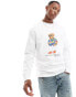 Фото #1 товара Polo Ralph Lauren beach club bear print sweatshirt in white