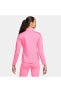 Фото #3 товара Womens One Half Zip Long Sleeve Top - Pink Tişört