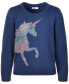 ფოტო #1 პროდუქტის Little Girls Unicorn Crewneck Sweater, Created for Macy's