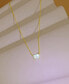 Фото #4 товара Macy's lab-Grown Opal Rectangle Cut Solitaire 18" Pendant Necklace (1 ct. t.w.)