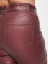 Фото #5 товара Yours coated skinny jean in burgundy