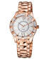 ფოტო #1 პროდუქტის Women's Venice Swiss Quartz Diamond Accents Ion Plating Rose Stainless Steel Bracelet Watch 38.5mm