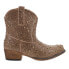 Фото #1 товара Roper Shay Jewells Ankle Rhinestone Snip Toe Cowboy Booties Womens Brown Casual