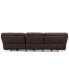 Фото #16 товара Binardo 118" 3 Pc Zero Gravity Leather Sectional with 3 Power Recliners, Created for Macy's