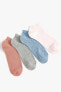 Фото #4 товара Kadın 4'lü Patik Çorap Seti Çok Renkli