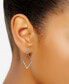 ფოტო #3 პროდუქტის V Bar & Chain Drop Earrings, Created for Macy's
