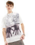 Фото #3 товара COLLUSION Front print handprint t-shirt in white