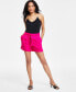 Women's Tie-Belt High-Rise Shorts, Created for Macy's