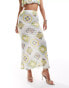 Фото #2 товара ASOS DESIGN co-ord satin twill midi skirt in tablecloth print