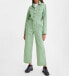 Levi's Women's Iconic Jumpsuit Size XL Cotton Sleeve, Granite Green NEW