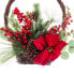 Christmas bauble Red Multicolour Rattan Plastic Pineapples Basket 43,18 cm