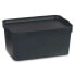 Storage Box with Lid Anthracite Plastic 7,5 L 21 x 14,2 x 32 cm (12 Units)