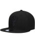 Фото #1 товара Men's Milwaukee Bucks Black On Black 9FIFTY Snapback Hat