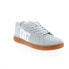 Фото #3 товара DC Gaveler ADYS100536-2GG Mens Gray Leather Skate Inspired Sneakers Shoes