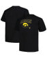 Фото #1 товара Men's Black Iowa Hawkeyes Big and Tall Pop T-shirt